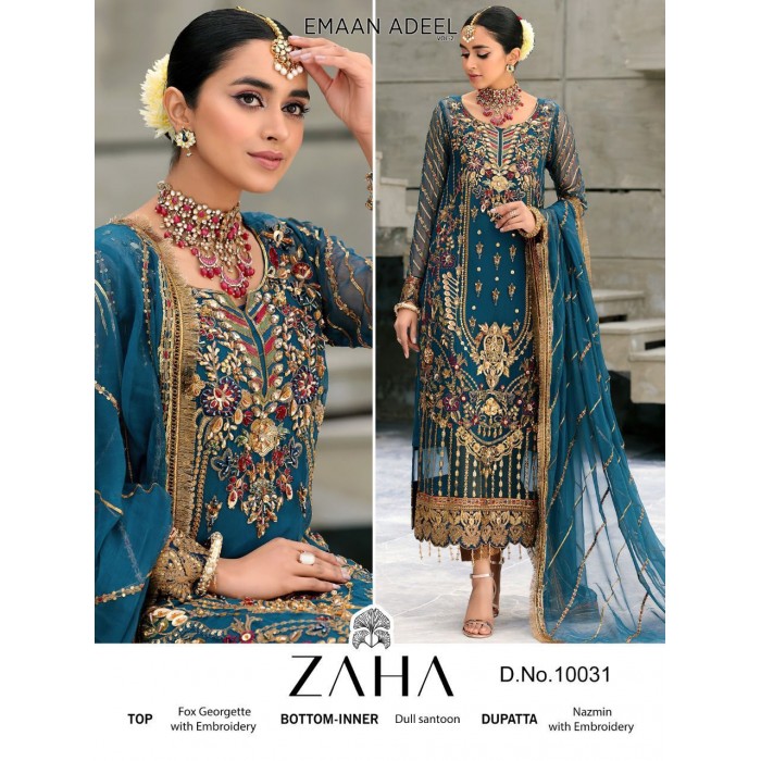 Zaha Emaan Adeel Vol 2 Georgette Pakistani Salwar Suits